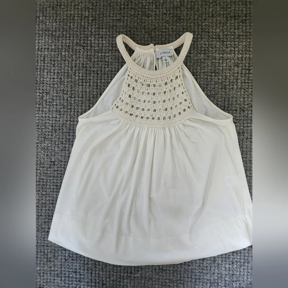 Evereve Joan Crochet Neck Halter Top, Size Small, NWOT - Picture 8 of 8